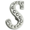 Rhinestone Letter S Pin